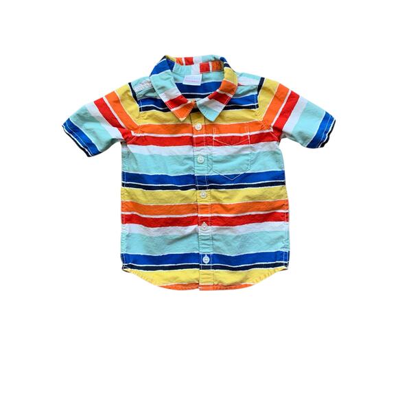 Hanna Andersson Other - Hanna Andersson striped short sleeve button up shirt